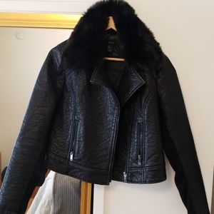 Faux leather jacket
